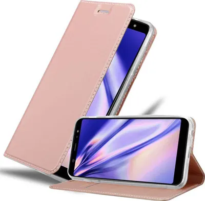 Immagine prodotto di Cadorabo custodia per telefono cellulare per Samsung Galaxy A6 PLUS 2018 custodia protettiva in rosa Cover Etui Book Case Booklet