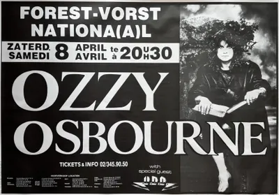 Imagen del producto de Ozzy Osbourne - Concierto en Bélgica, 1989 - Póster - 69x98 cm