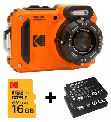 Produktbild von Kodak Digitalkamera 15 Megapixel Opt. Zoom 4 x Orange inkl. Akku Blitzgeraet