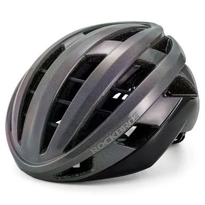 Produktbild von ROCKBROS Fahrradhelm PC+EPS Stoßdämpfung Radhelm Damen Herren 54-58cm Titan-glänzend M