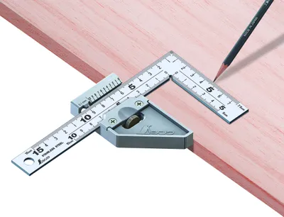 Produktbild von FAMEX 12512 Shinwa Zimmermannswinkel 150x75mm Präzisionswerkzeug mit Stopper