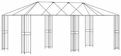 Immagine prodotto di Struttura Gazebo 6 x 3 m Nero Acciaio