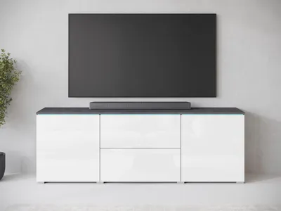 Obrázek produktu pro Stolek pod TV HERMINA 180 - matera / bílý lesk