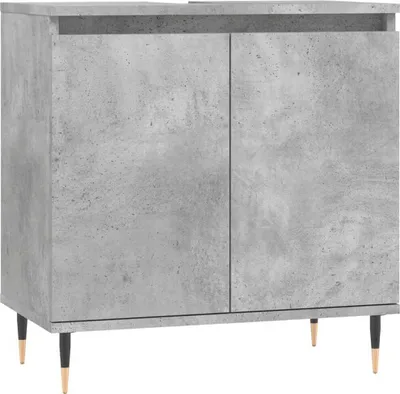 Produktbild von vidaXL Badschrank Betongrau 58 x 33 x 60 cm Holzwerkstoff