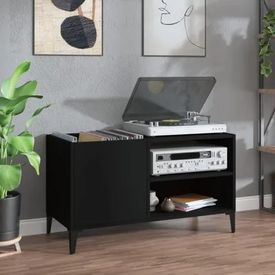 Produktbild von The Living Store Plattenschrank Schwarz 84,5x38x48 cm Holzwerkstoff