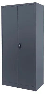 Zdjęcie produktu dla Szafa warsztatowa metalowa do garażu WERKBERG W-101S G/G regulowane stopki dwudrzwiowa 90x40x185 cm skręcana grafitowa