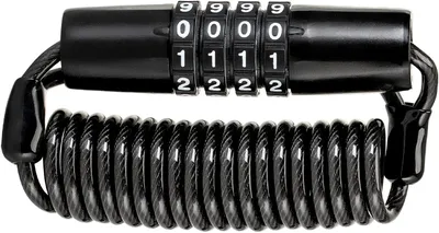 Imagen del producto de Candado para bicicleta con cable extensible, hasta 150 cm, con código numérico