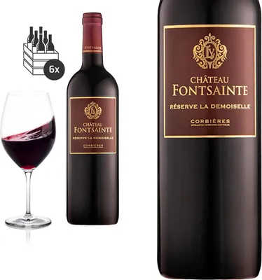 Produktbild von 6er Karton 2018 Corbières Reserve la Demoiselle von Château Fontsainte - Rotwein