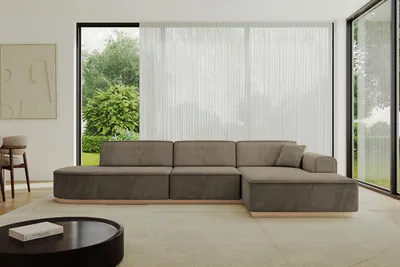 Produktbild von ALTDECOR Ecksofa in L-Form IREA-L2 327x165x80 cm Braun Corner Sofa Eckcouch Couch Wohnlandschaft Cauchsofa