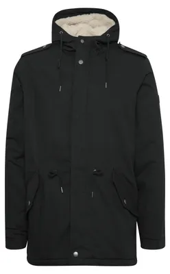 Produktbild von Solid SDDarnell Herren Winterjacke Parka Mantel gefüttert mit Teddy-Futter Kapuze Kordelzug Druckknöpfe Baumwolle Regular fit