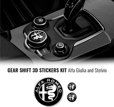 Obrázok produktu pre Alfa Romeo 3D nálepky Oficiálne 3 logá pre interiér auta