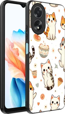 Produktbild von Smartphonica Telefon Fall geeignet für Oppo A18 mit Katze drucken - TPU zurück Abdeckung Fall Katze Design