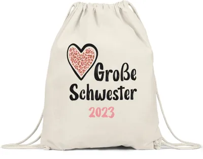 Produktbild von Große Schwester 2023 Turnbeutel Gymsack Sisters Beschützerin Geborgenheit Liebe Familie Zusammenhalt Freude Spaß Sis Love