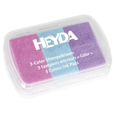 Produktbild von HEYDA Stempelkissen 3 Color rosa/hellblau/flieder