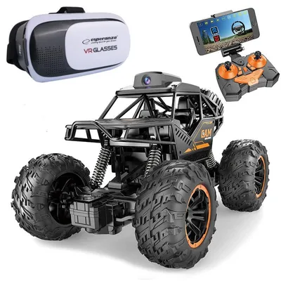 Zdjęcie produktu dla Samochód Rc Rock Crawler Auto Na Pilota Z Kamerą Wifi Na Żywo + Okulary Vr