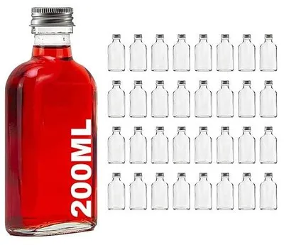 Zdjęcie produktu dla Butelki szklane 200 ml do napełniania likierem olejem octem 32 szt.