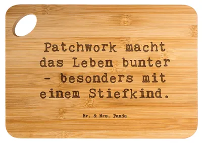 Produktbild von Mr. & Mrs. Panda vesperbrett Spruch Buntes Stiefkind - Transparent - Geschenk, Brett, Schneidebrett, Patchworkfamilie, Geburtstage, Holzbrett, Leben, Familie, Verwandte