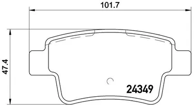Produktbild von Brembo Bremsbelagsatz, Scheibenbremse Hinterachse P 23 104