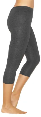 Produktbild von Damen 3/4 Capri Leggings Baumwolle DUNKELGRAU XL