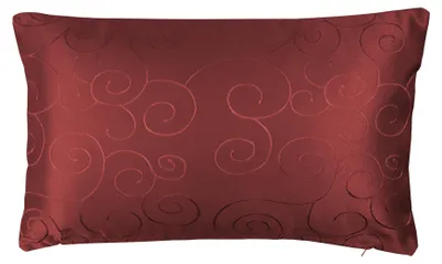 Produktbild von Kissenbezug 30x50 cm bordeaux Damast Circle Deko Kissenhülle mit Reißverschluss