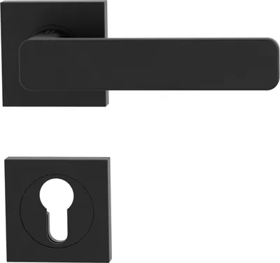 Produktbild von GRIFFWERK Rosettengarnitur MINIMAL MODERN SIEGER DESIGN eckig PZ-Schloss Graphitschwarz