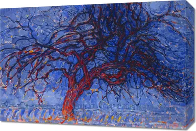 Obrázok produktu pre Obraz Avond (Večer) od Pieta Mondriana, rozmery 60 x 40 cm, vintage, do obývacej izby