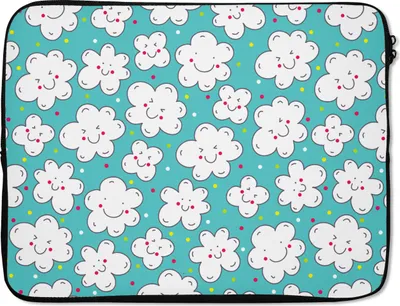 Produktbild von MuchoWow® Laptop Hülle 15 Zoll Muster - Wolke - Himmel - Jungen - Kinder Laptoptasche - Laptoptasche - Sleeve - Rundum-Schutz