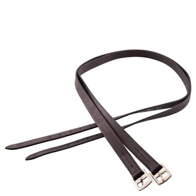Zdjęcie produktu dla Skórzane strzemiona Premiere brązowe z klamrami ze stali nierdzewnej, BR17_rozmiar:145 cm
