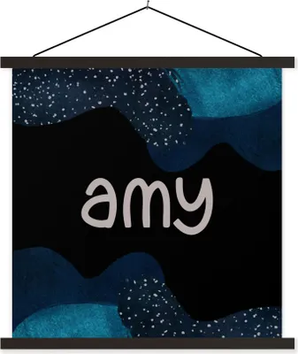 Produktbild von MuchoWow® Textilposter Amy - Pastell - Mädchen 90x90 cm mit schwarzem Rahmen - Magnetisches