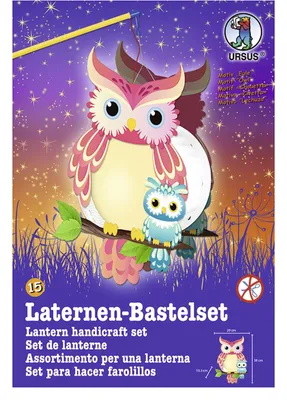 Produktbild von URSUS Laternen Bastelset Easy Line 15F EULE