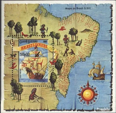 Produktbild von Briefmarken Guinea-Bissau 1983 Mi Block253 (kompl.Ausg.) gestempelt BRASILIANA83