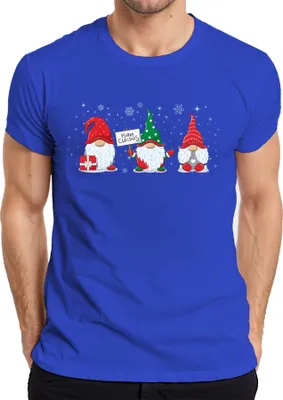 Produktbild von Merry Christmas Gnome Elfen Wichtel - Weihnachten Weihnachtsgeschenk Christmas Herren T-Shirt, Blau, XXL