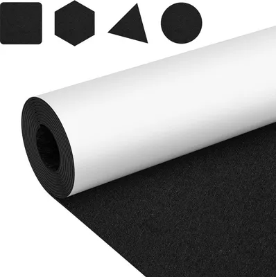 Immagine prodotto di Aopunly Piedini in feltro autoadesivi Piedini in feltro autoadesivi per sedie e mobili 100x150cm Nero