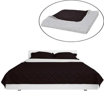 Obrázok produktu pre vidaXL Obojstranný prehoz na posteľ Prešívaný béžový/hnedý 220x240 cm