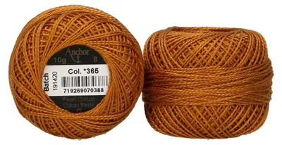 Stickgarn 100% Baumwolle cognac Stärke 8 82 m 16 g