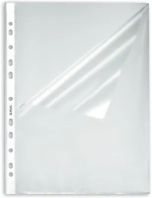 Produktbild von Prospekthüllen A4 genarbt oben und seitlich offen VE=50x10 Stück