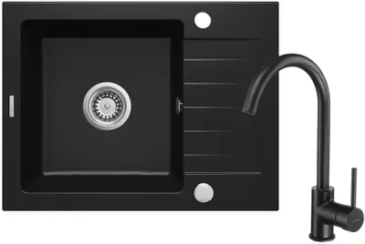 Obrázek produktu pro Granite sink with 1-bowl faucet with drainer