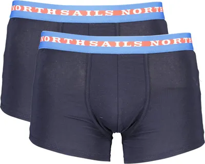 Produktbild von North Sails Boxer (2 Pack) – Herren – Baumwolle(Blau (Elastisch Zweifarbig) XL)