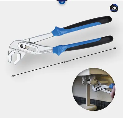 Zdjęcie produktu dla BRILLIANT TOOLS Szczypce do pomp wodnych 10" 250 mm - BT064902