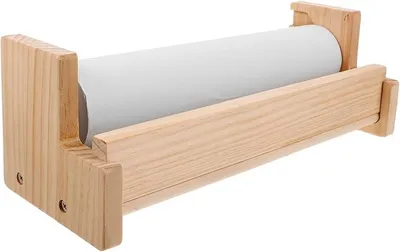 Imagen del producto de Caballete de madera para niños, con soporte para rollos de papel para dibujar