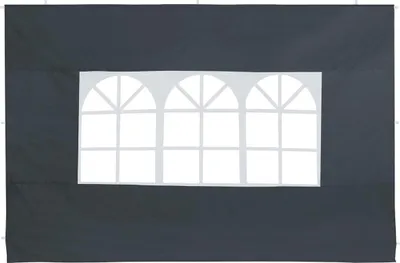 Produktbild von Seitenwände für Gartenpavillons, 2er-Pack, Anthrazit, 3 x 2 m, mit Reißverschluss und Fenster