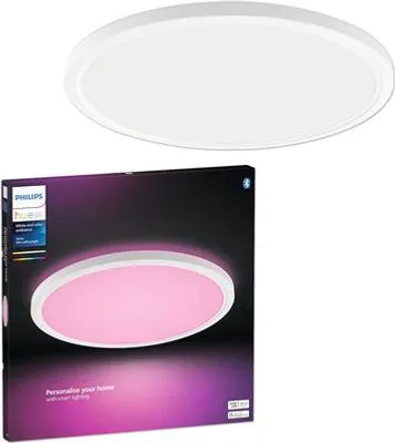 Produktbild von Philips Hue White and Color ambiance Tento rundes WCA LED-Deckenpanel 54,2 cm weiß, Bluetooth/Zigbee, Weiß, Multi, 2000 K, 6500 K, 25 W