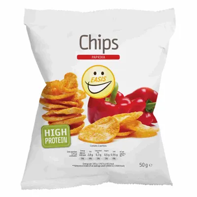 Produktbild von EASIS Paprika Chips 50g - Glutenfrei und ohne Zuckerzsatz