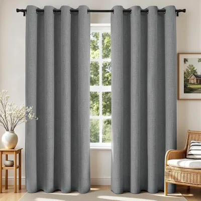 Immagine prodotto di Tende oscuranti, set di 2 pannelli, 132 x 213 cm, grigio chiaro