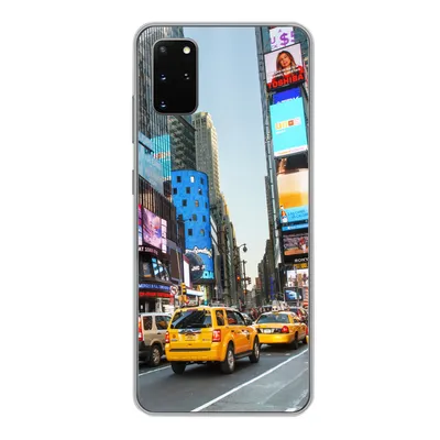 Produktbild von MuchoWow® Handyhülle Schutzhülle Hülle für Samsung Galaxy S20 Plus New York - Taxi - Gelb Silikon Softcase Handy Hülle - Hartschale