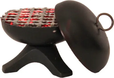 Produktbild von Kahlert 49641 Grill mit LED-Flackerlicht schwarz 3,5V 1:12 für Puppenhaus