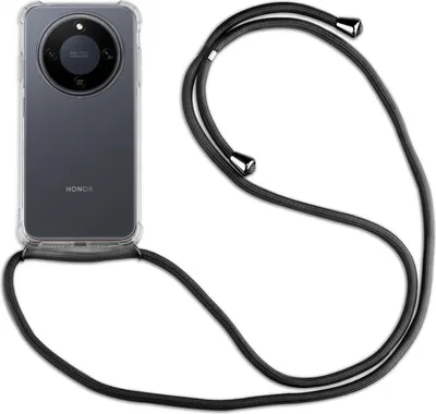 Produktbild von Handykette für Honor Magic 8 Lite Hülle mit Band Case Handyhülle mit Kette in Schwarz