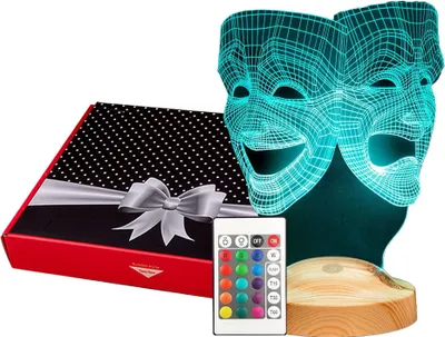 Produktbild von GESCHENKELAMPE 3D LED Nachttischlampe Die Socke und der Buskin mehrfarbige Nachtlicht Schauspieler