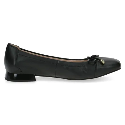 Produktbild von Caprice Damen Ballerina Karree Leder 9-22104-20, Größe:37 EU, Farbe:Schwarz