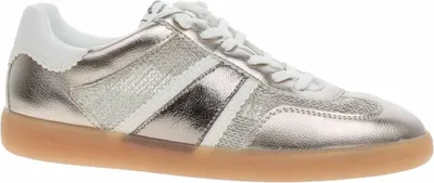 Produktbild von Tamaris Damen Sneaker Halbschuh 23639 46 Silber mit Schnürung, Faser-Obermaterial